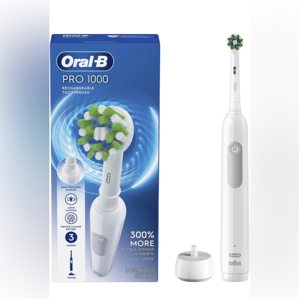 NIB Oral-B Pro 1000 Rechargeable Electric Toothbrush, White